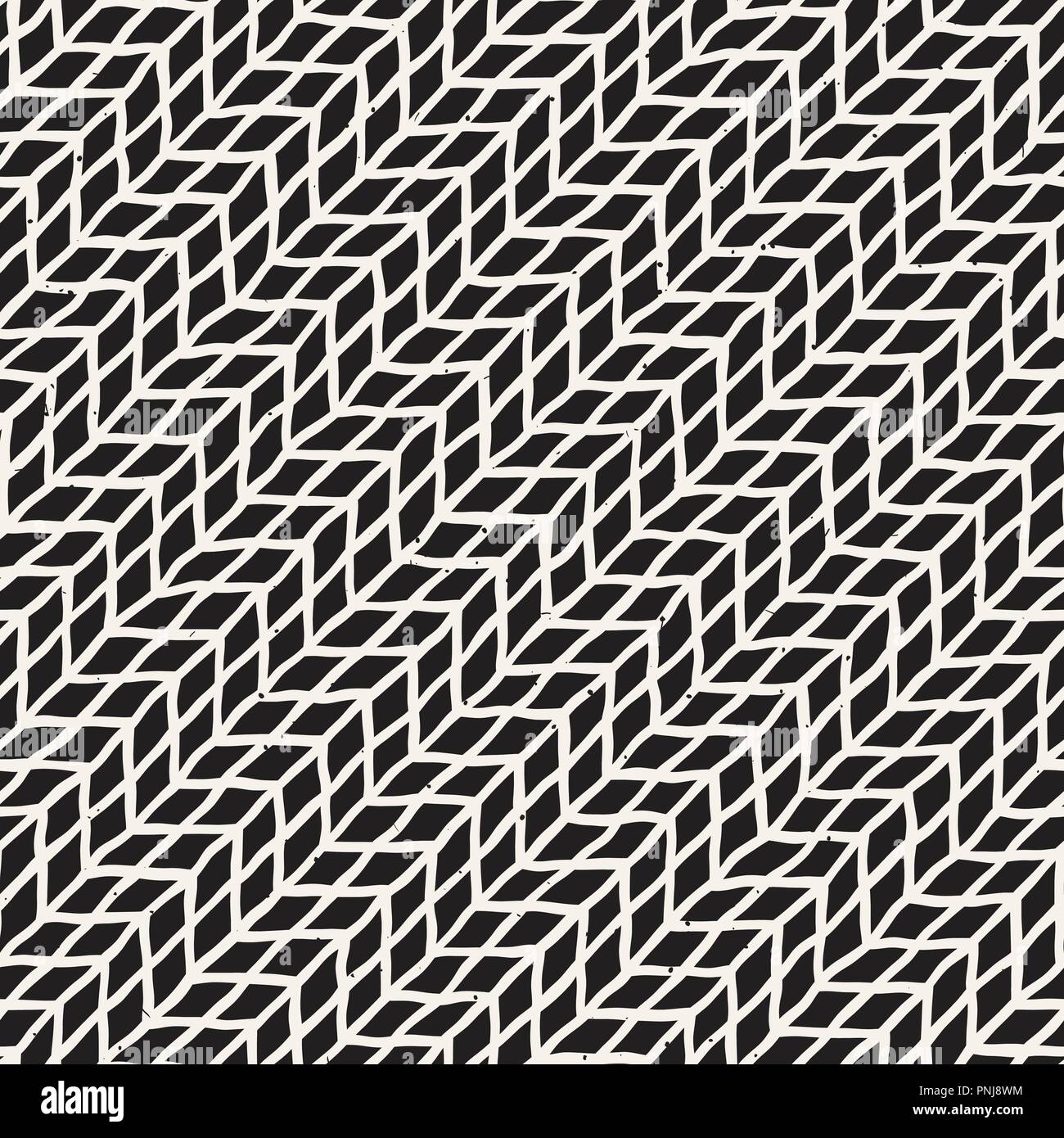 Simple ink geometric pattern. Monochrome black and white strokes ...