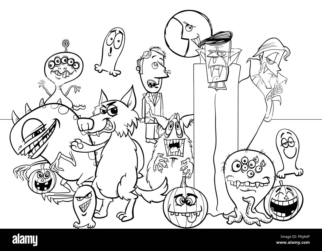 660 Cartoon Cat Coloring Pages Horror  Free