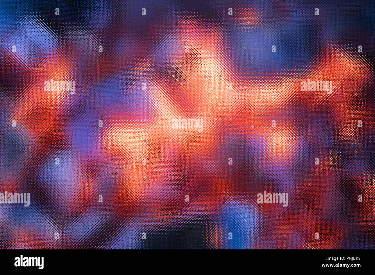 Blurred glowing hot coals and ash with glass screen effect, bright abstract background Stock Photo