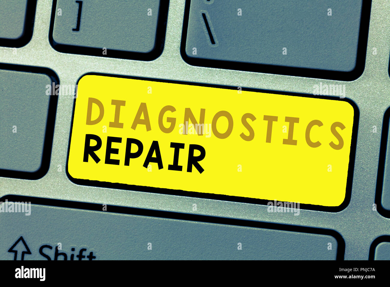 Diagnostics Sign Text sign showing Diagnostics Repair. Conceptual photo A program or ...