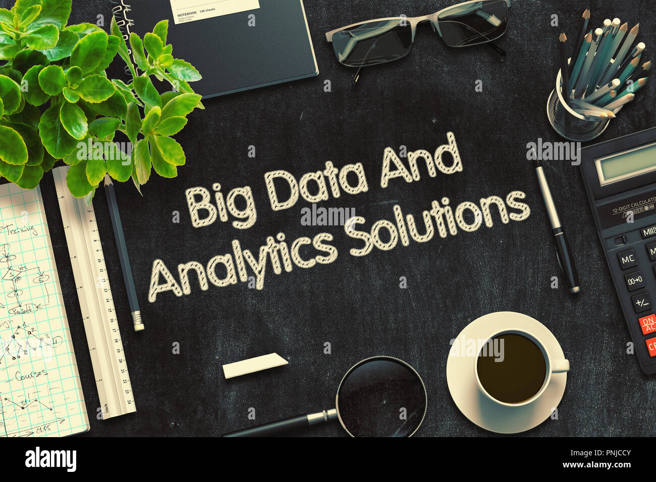 Big Data And Analytics Solutions Concept. 3D render Stock Photo - Alamy