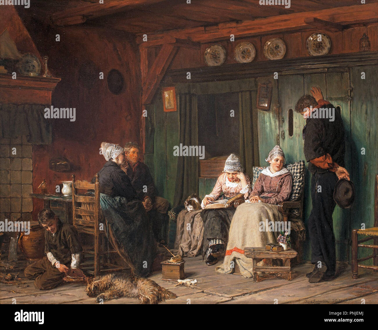 Fagerlin Ferdinand - Huslig Andakt Stock Photo - Alamy