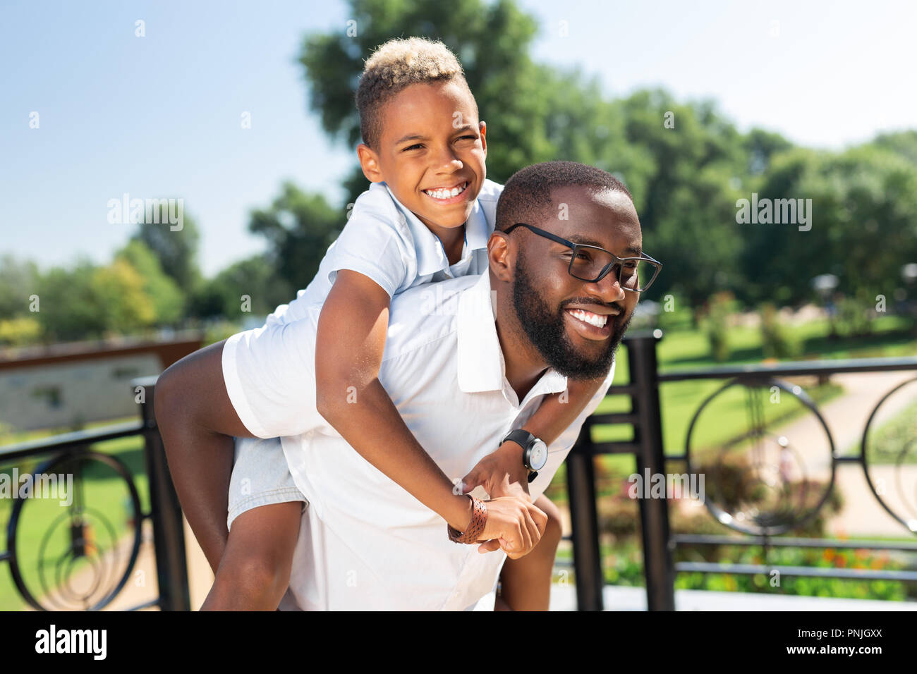 Father having fun with teen hi-res stock photography and images - Alamy