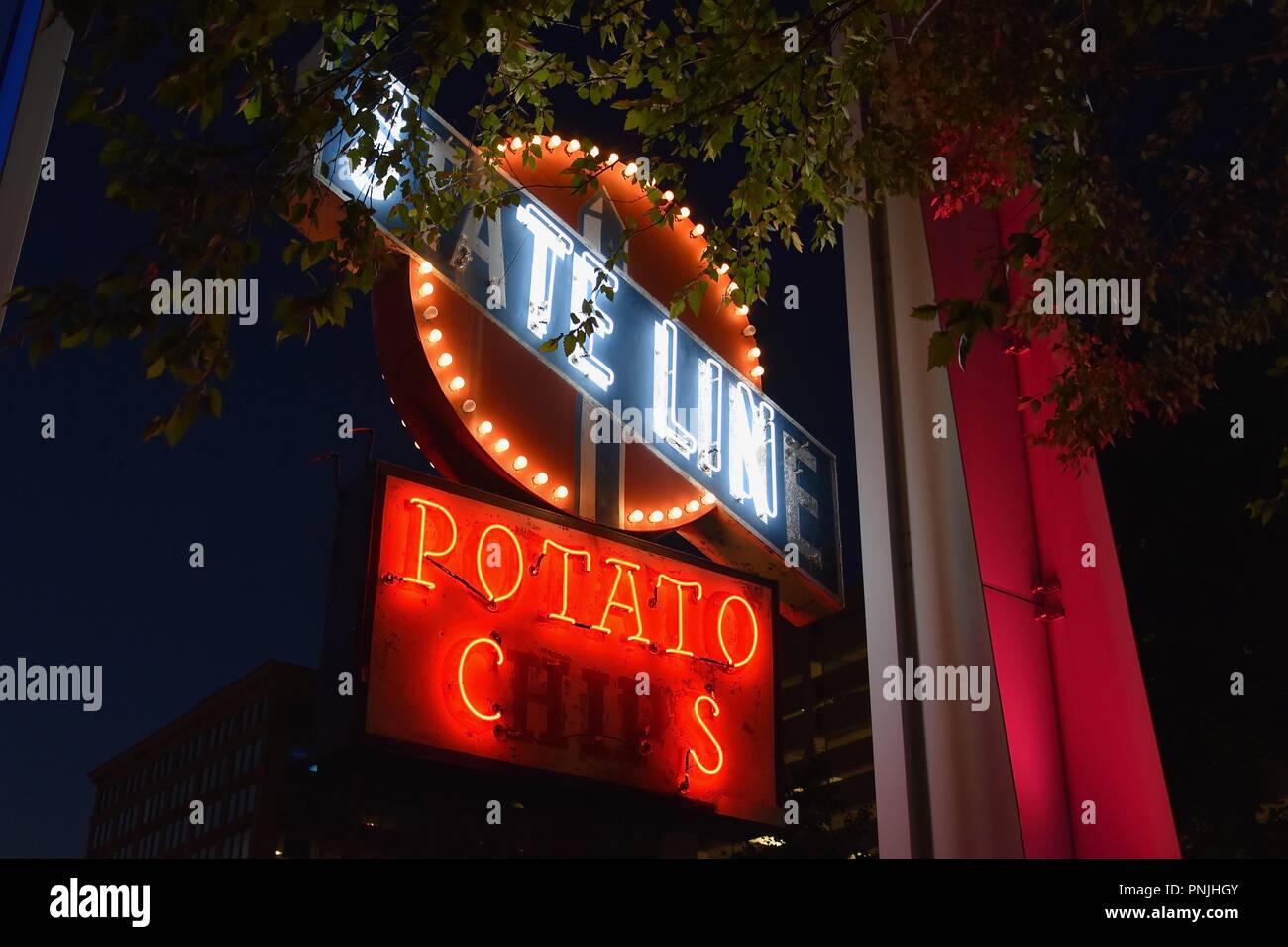 Antique Neon signs along those Kennedy Greenway in downtown Boston
