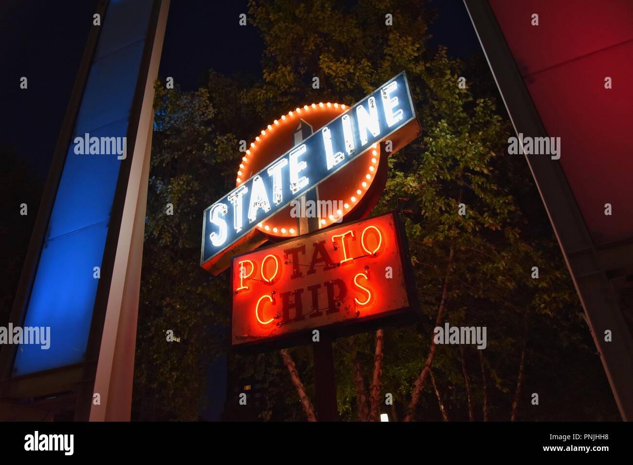 Antique Neon signs along those Kennedy Greenway in downtown Boston