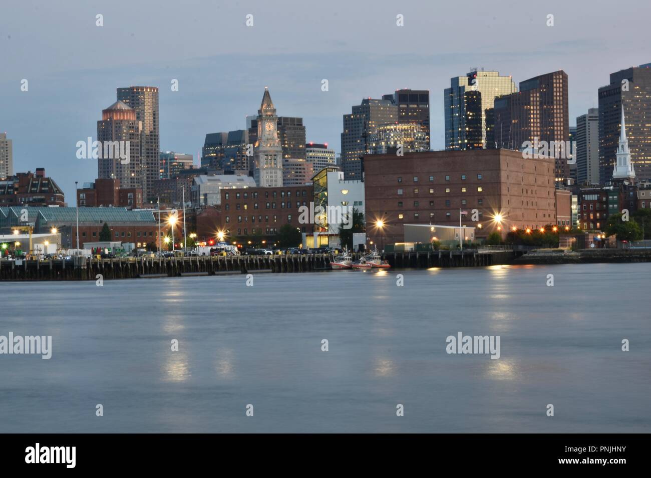 The iconic downtown and North End Boston skyline as seen from ...
