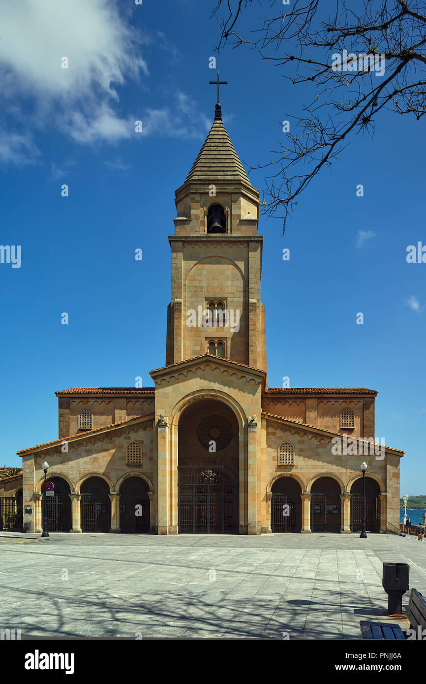 Church of San Pedro, Catholic temple in the city of Gijón, Principality of Asturias, Spain, Europe Stock Photo