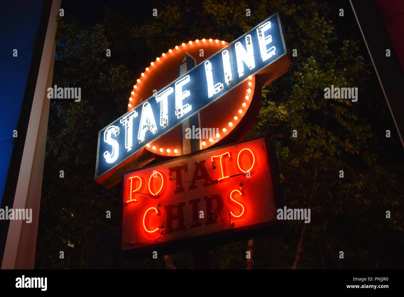 Antique Neon signs along those Kennedy Greenway in downtown Boston