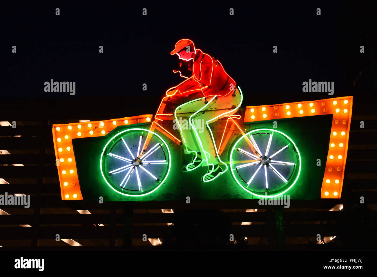 Antique Neon signs along those Kennedy Greenway in downtown Boston