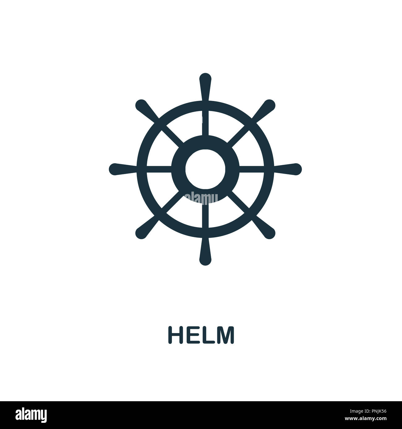 Helm icon. Monochrome style design. UI. Pixel perfect simple symbol helm  icon. Web design, apps, software, print usage Stock Photo - Alamy