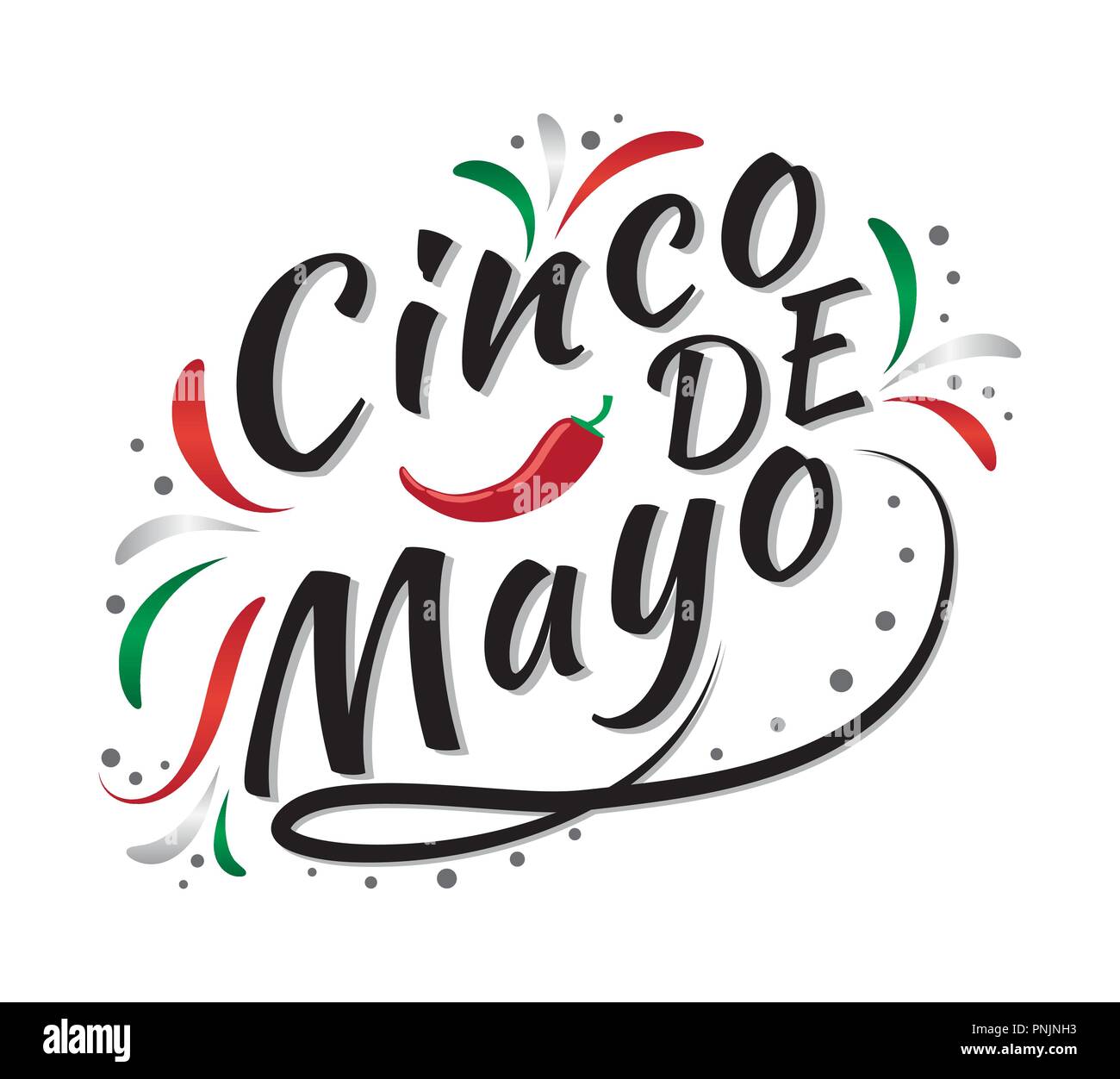 Cinco de Mayo mexican greeting card. Vector illustration Stock Vector