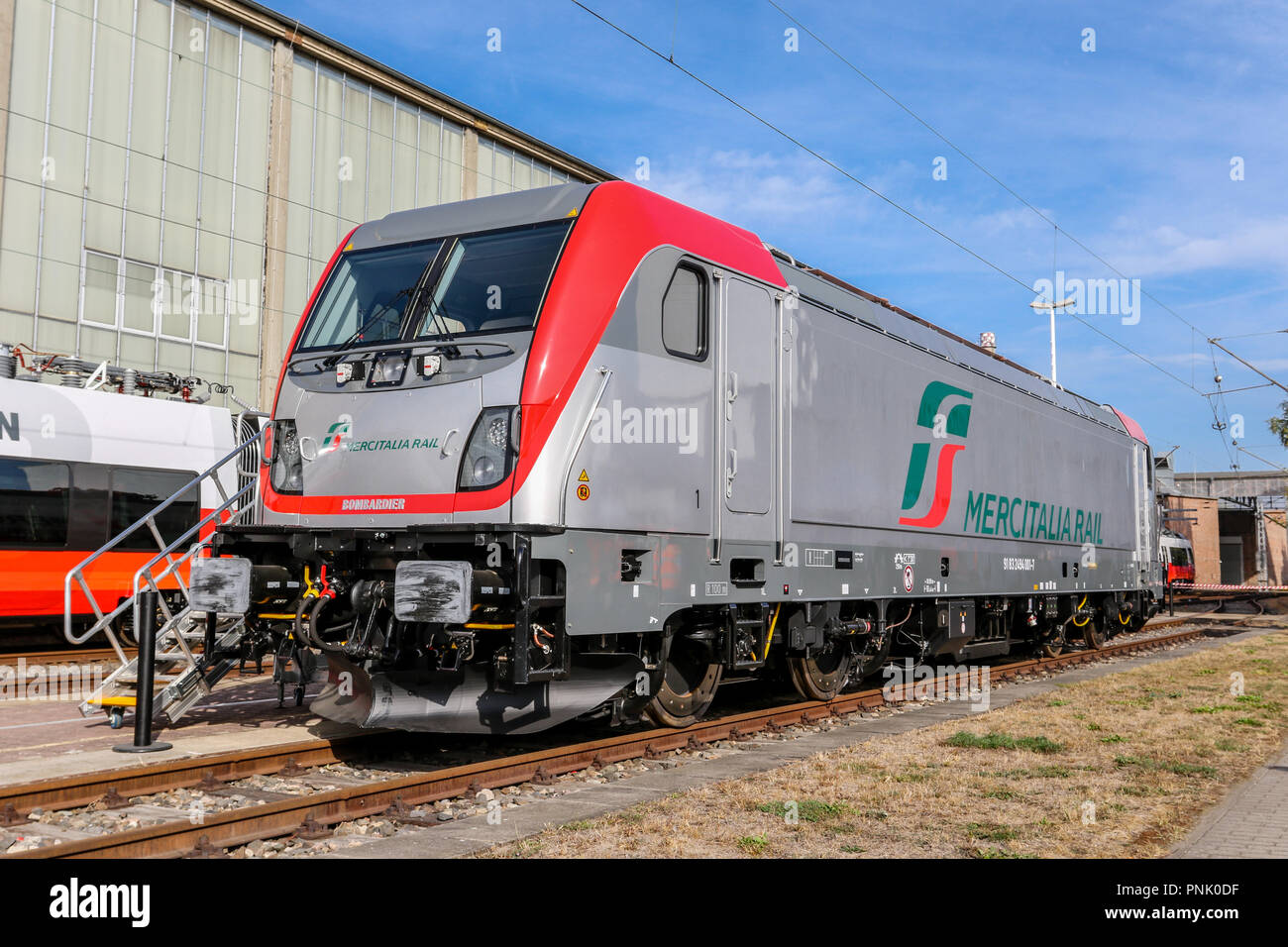 New product design of Bombardier Transportation showcased at Hennigsdorf production site Stock Photo
