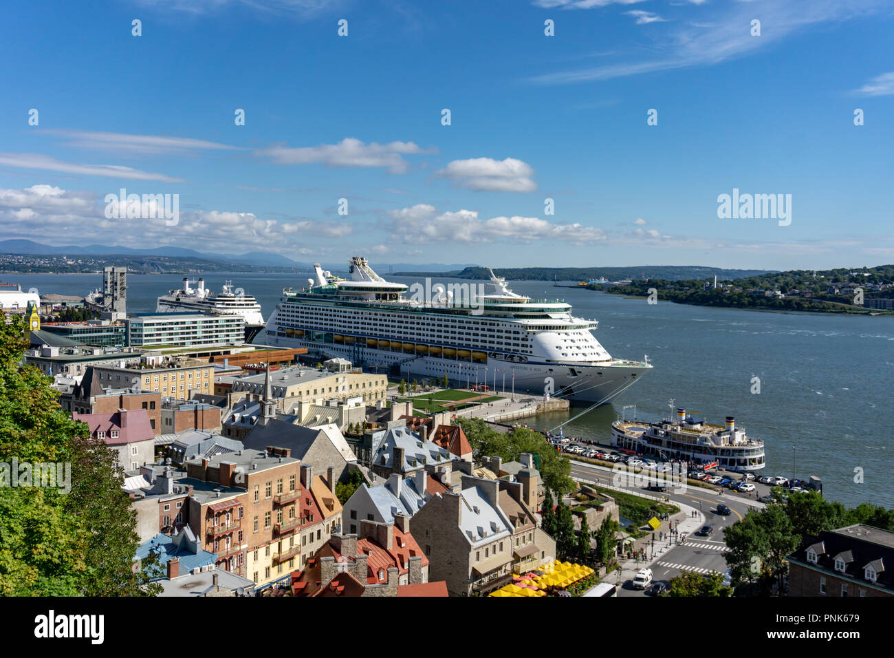 The Adventure of the Seas cruise ship from Royal Caribbean docked at