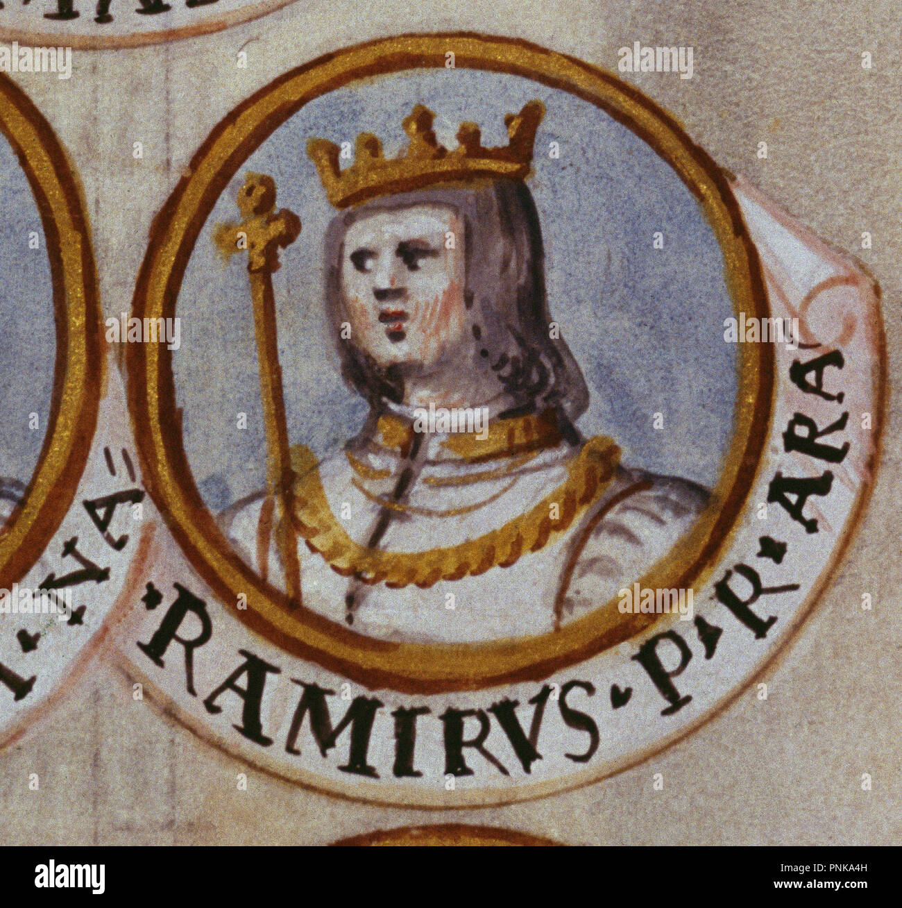 GENEALOGIA DE LOS REYES DE ESPAÑA - RAMIRO I REY DE ARAGON - MINIATURA ...