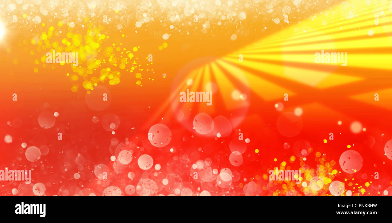 Abstract red orange yellow rays circles background. Horizontal template  Stock Photo - Alamy