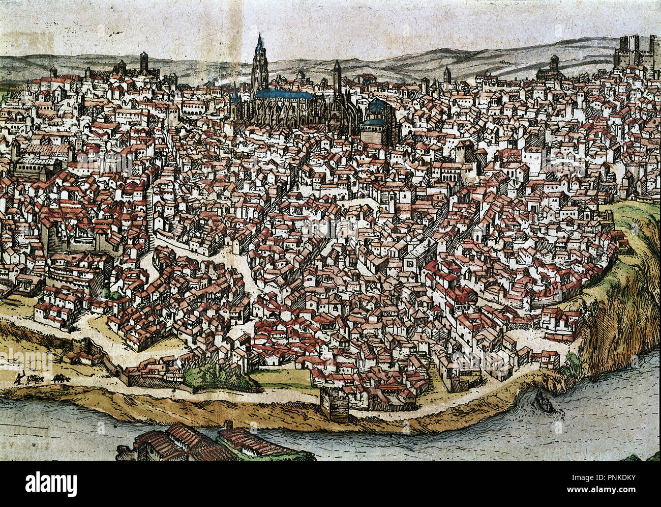 CIVITATES ORBIS TERRARUM DETALLE TOLEDO GRABADO 1599. Author