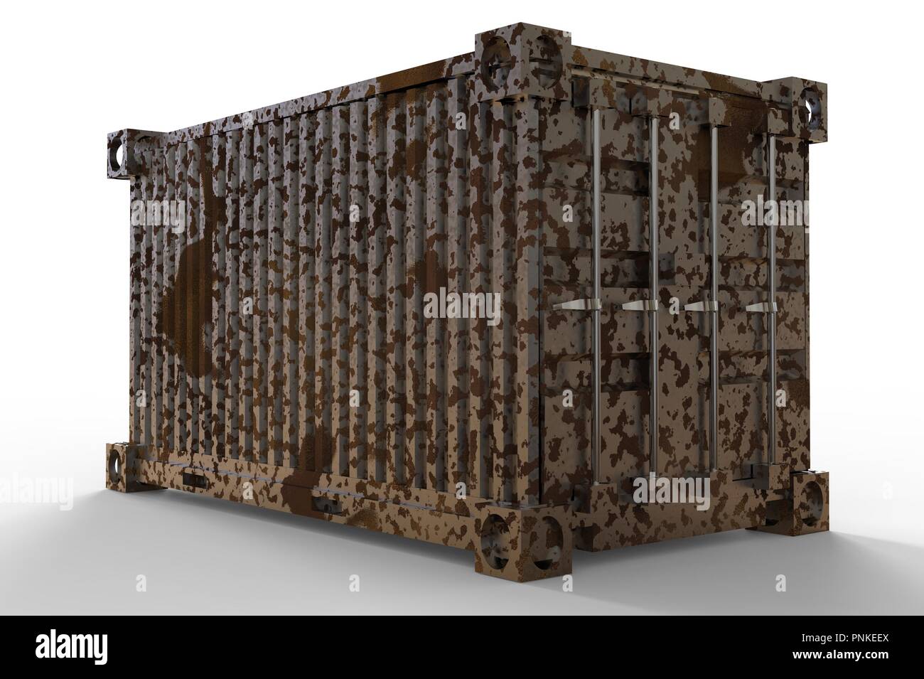 3d rendering of a shipping cargo container isolated on white background ...