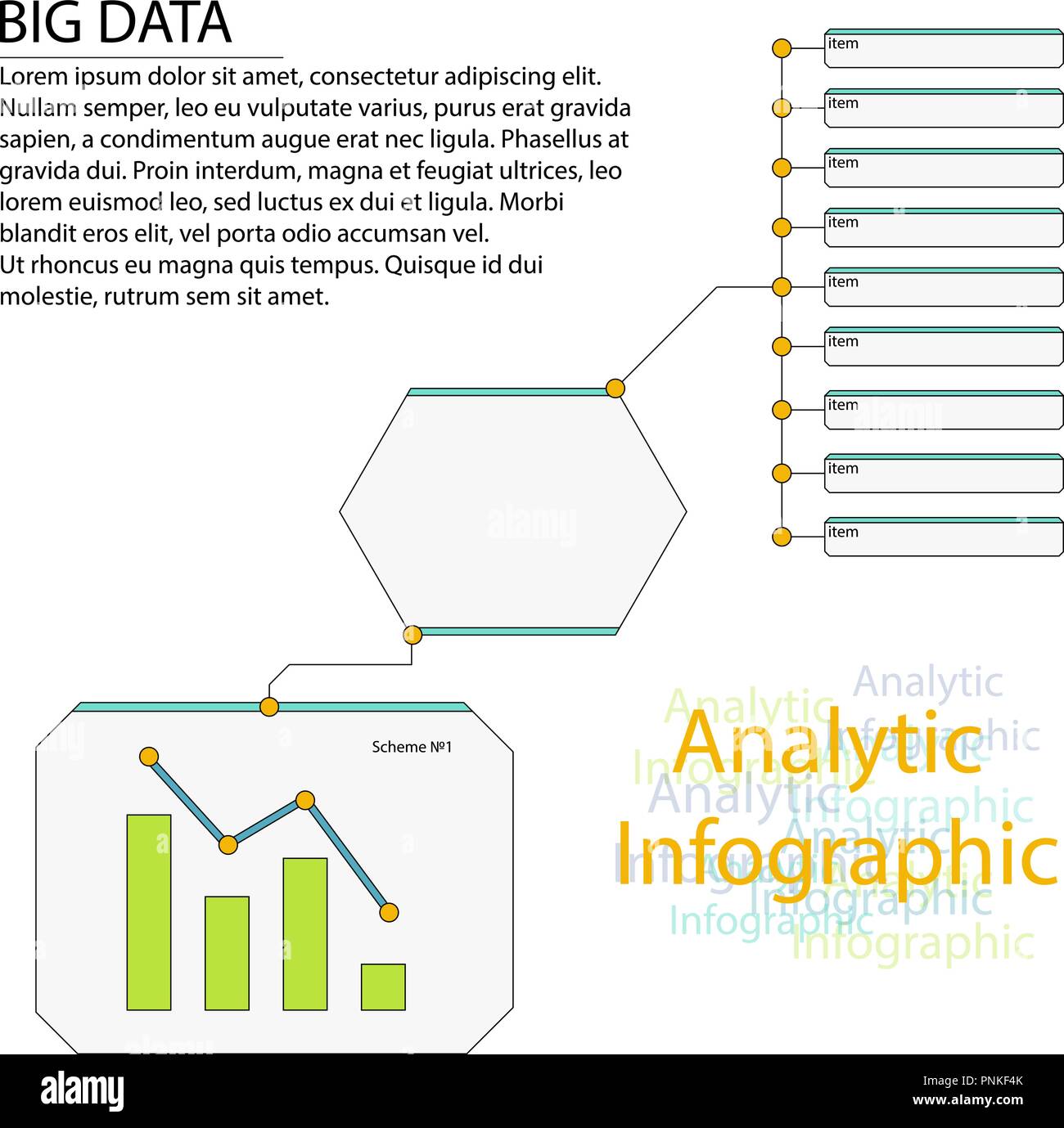 Analytics Infographic Elements Big Data Vector Stock Vector Image & Art ...
