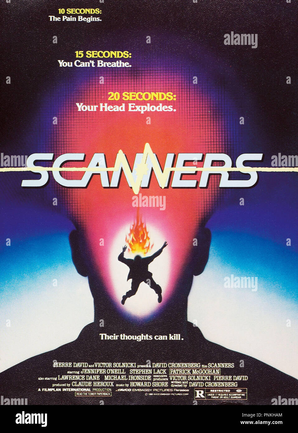 Original film title SCANNERS. English title SCANNERS. Year 1981