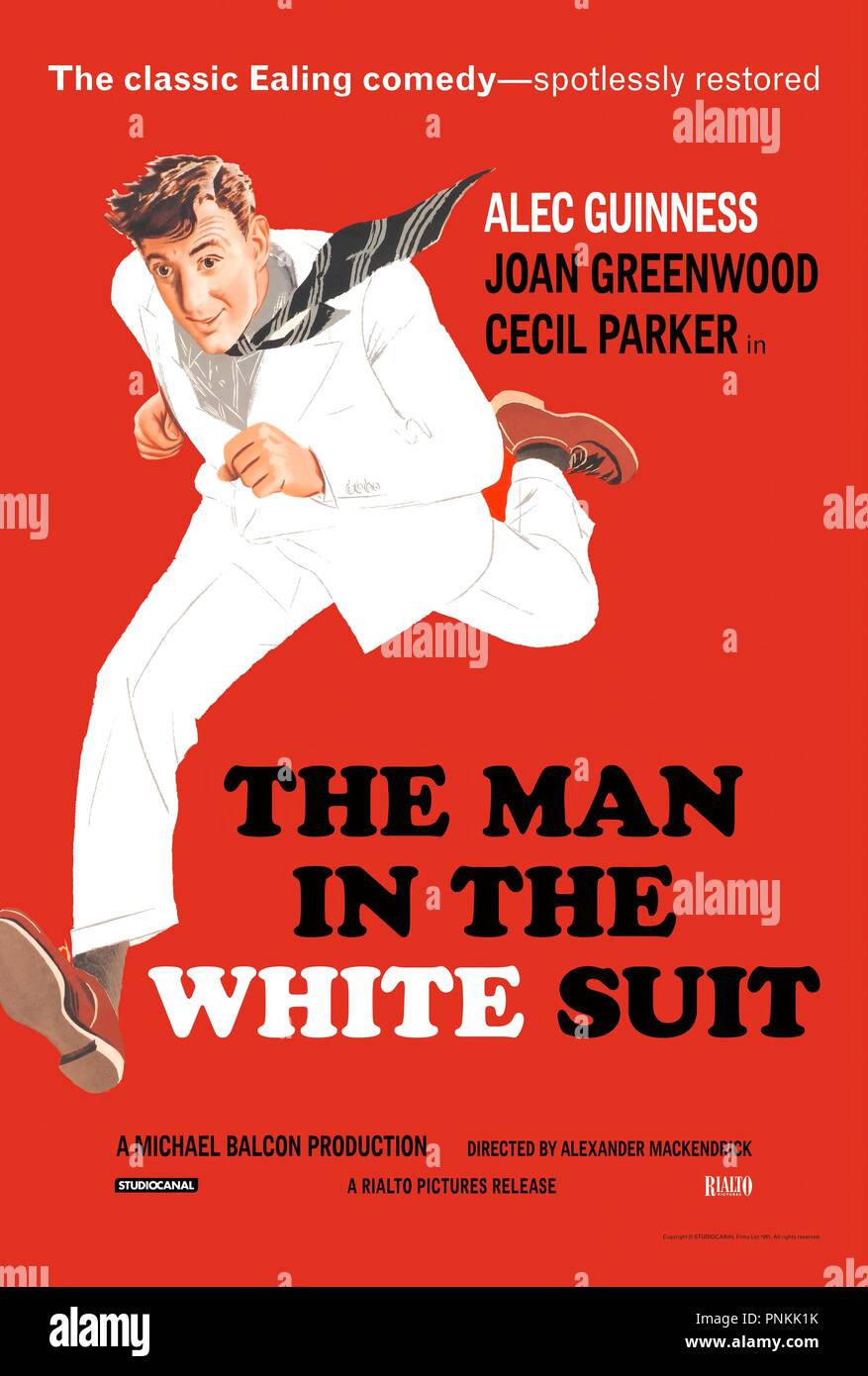 Film poster the man in the white suit hi-res stock photography and ...
