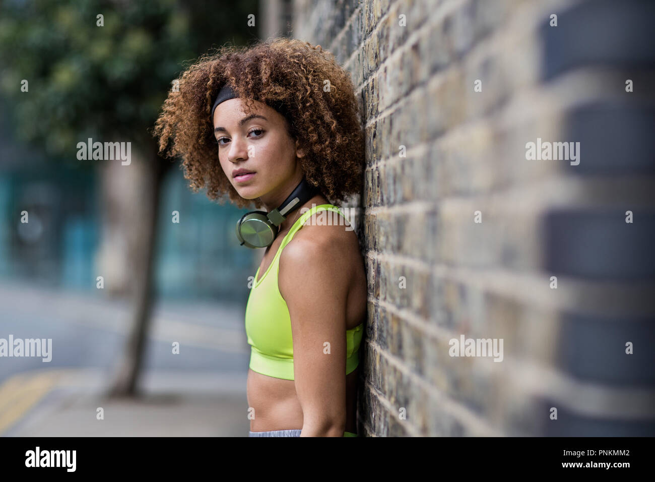 Portrait of athletic young adult female Stock Photo