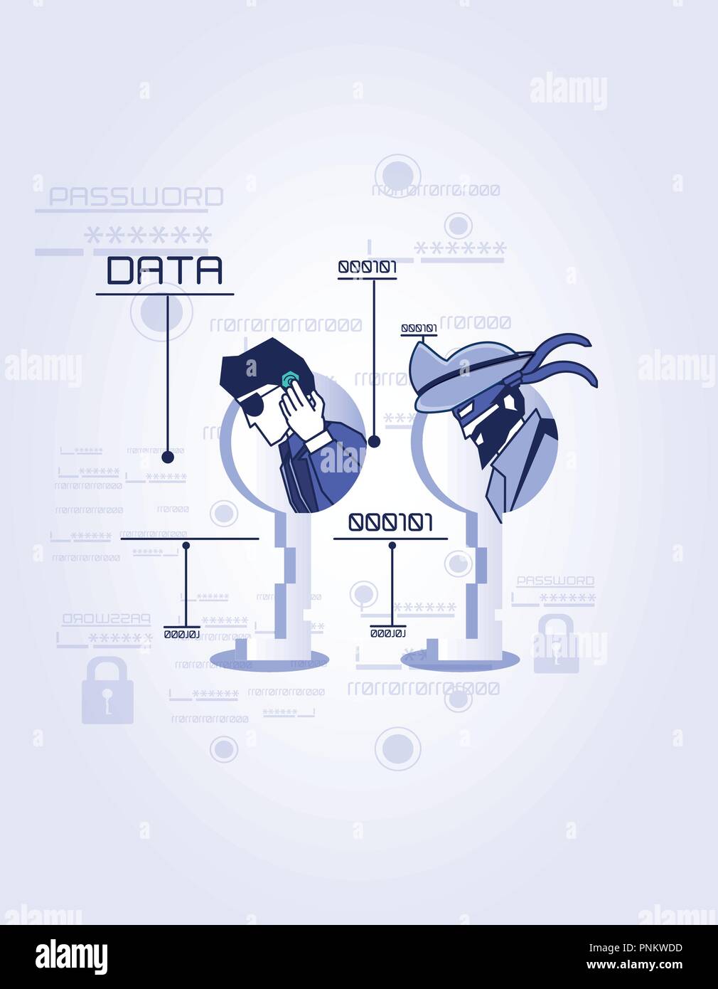 data privacy set icons vector illustration design Stock Vector Image ...