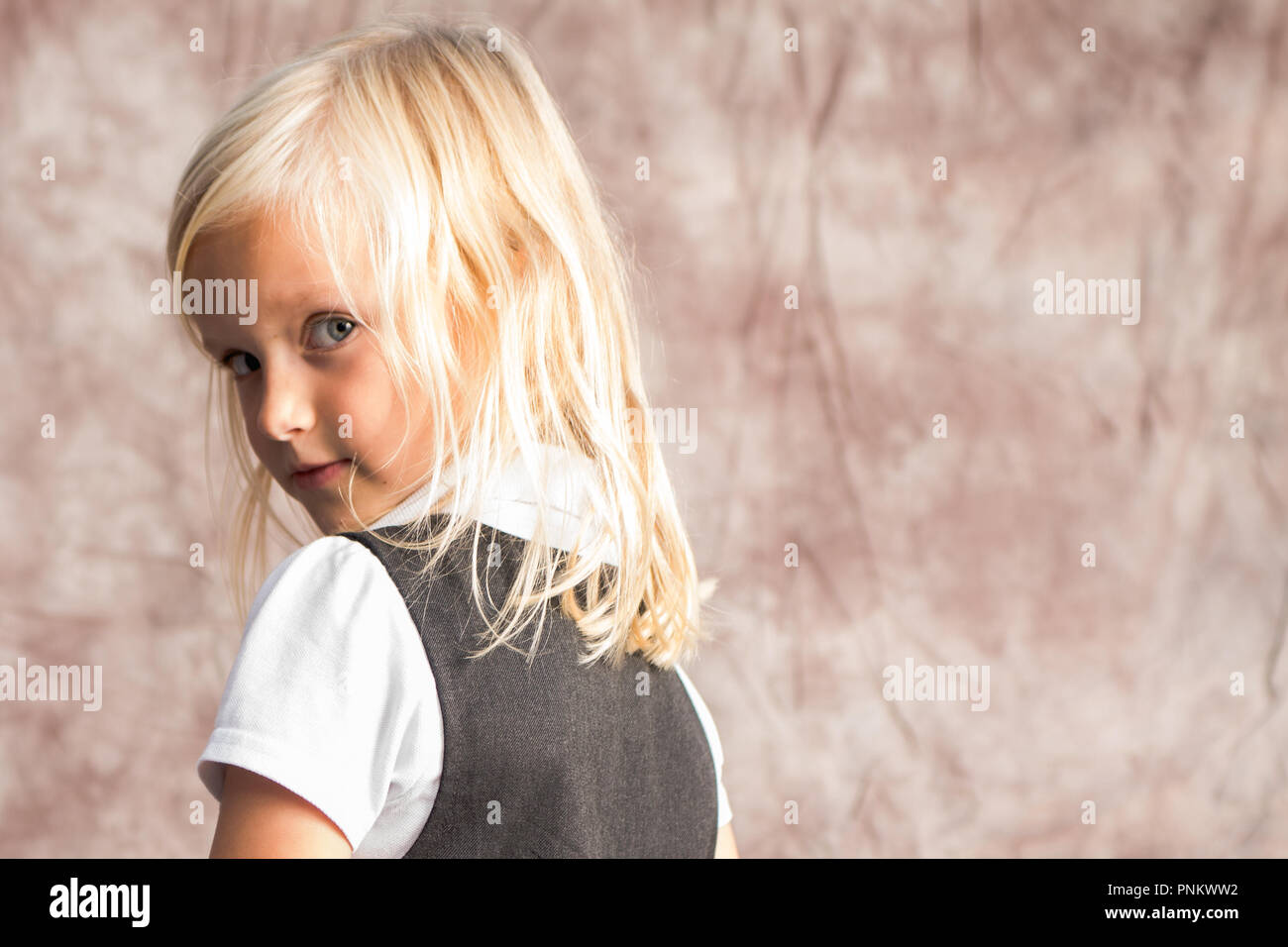 Blonde girl with blue eyes hi-res stock photography and images - Alamy