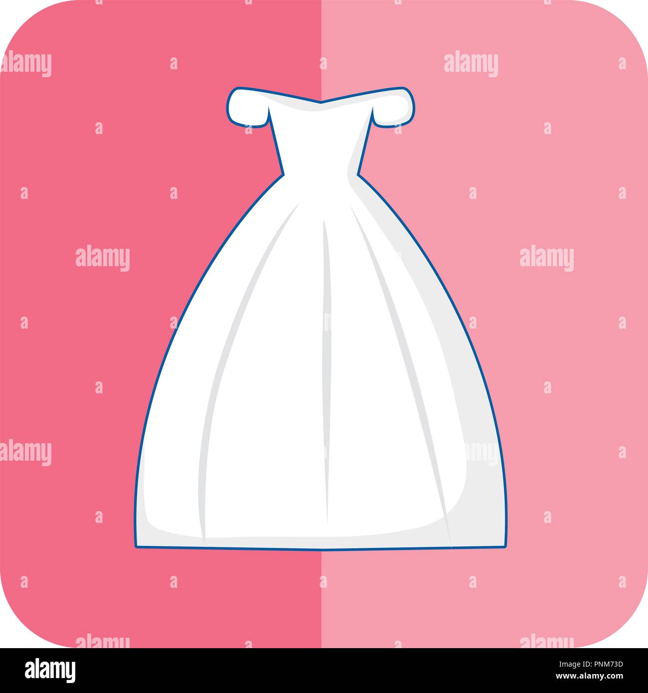 elegant wedding dress female luxury fashion vector illustration Stock ...