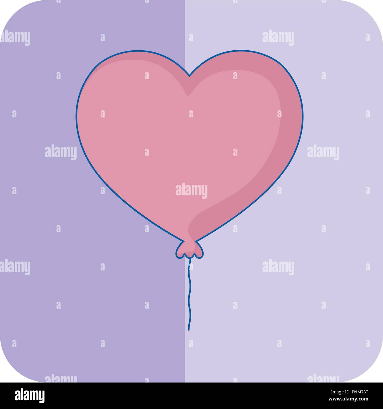 romantic balloon shape heart love vector illustration Stock Vector ...