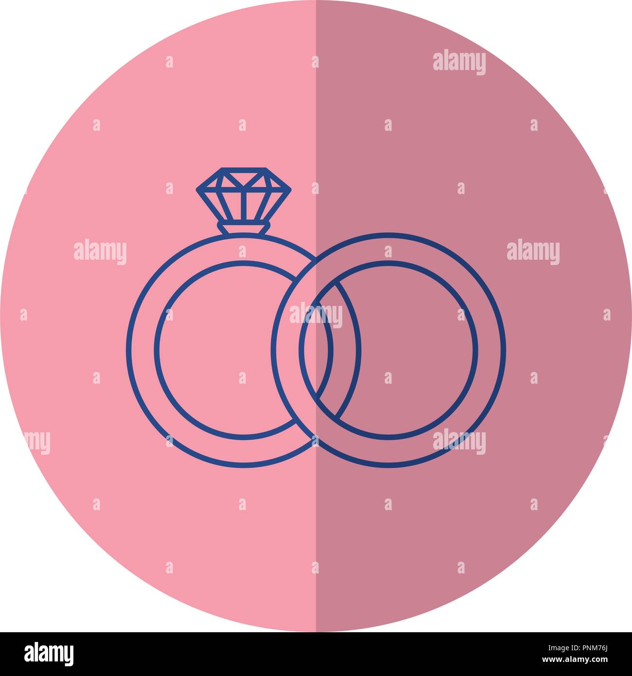 wedding rings love jewelry symbol vector illustration Stock Vector ...