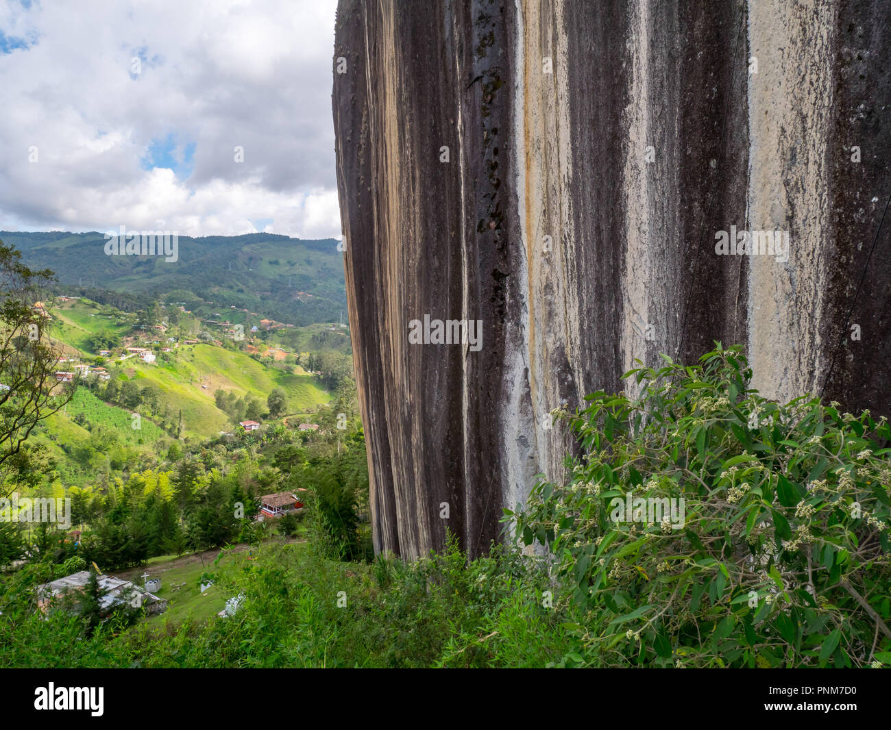 Steep steps rising up Piedra del Penol, Colombia Stock Photo - Alamy