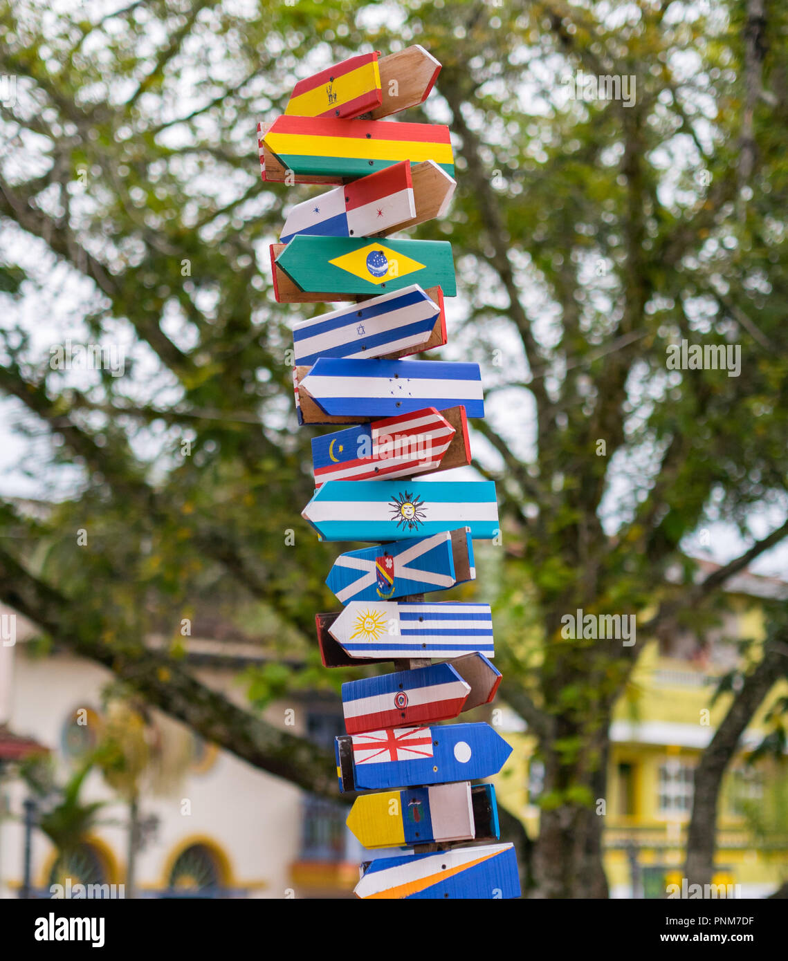 Direction of different Flag Signs Stock Photo Alamy