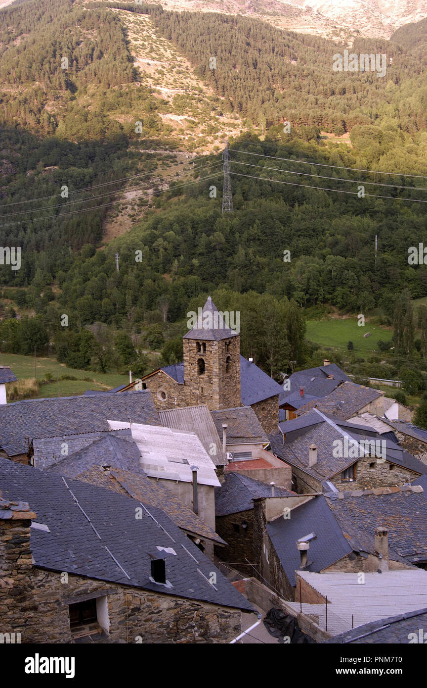 Village of Espui, Lleida province, Catalonia,Spain Stock Photo