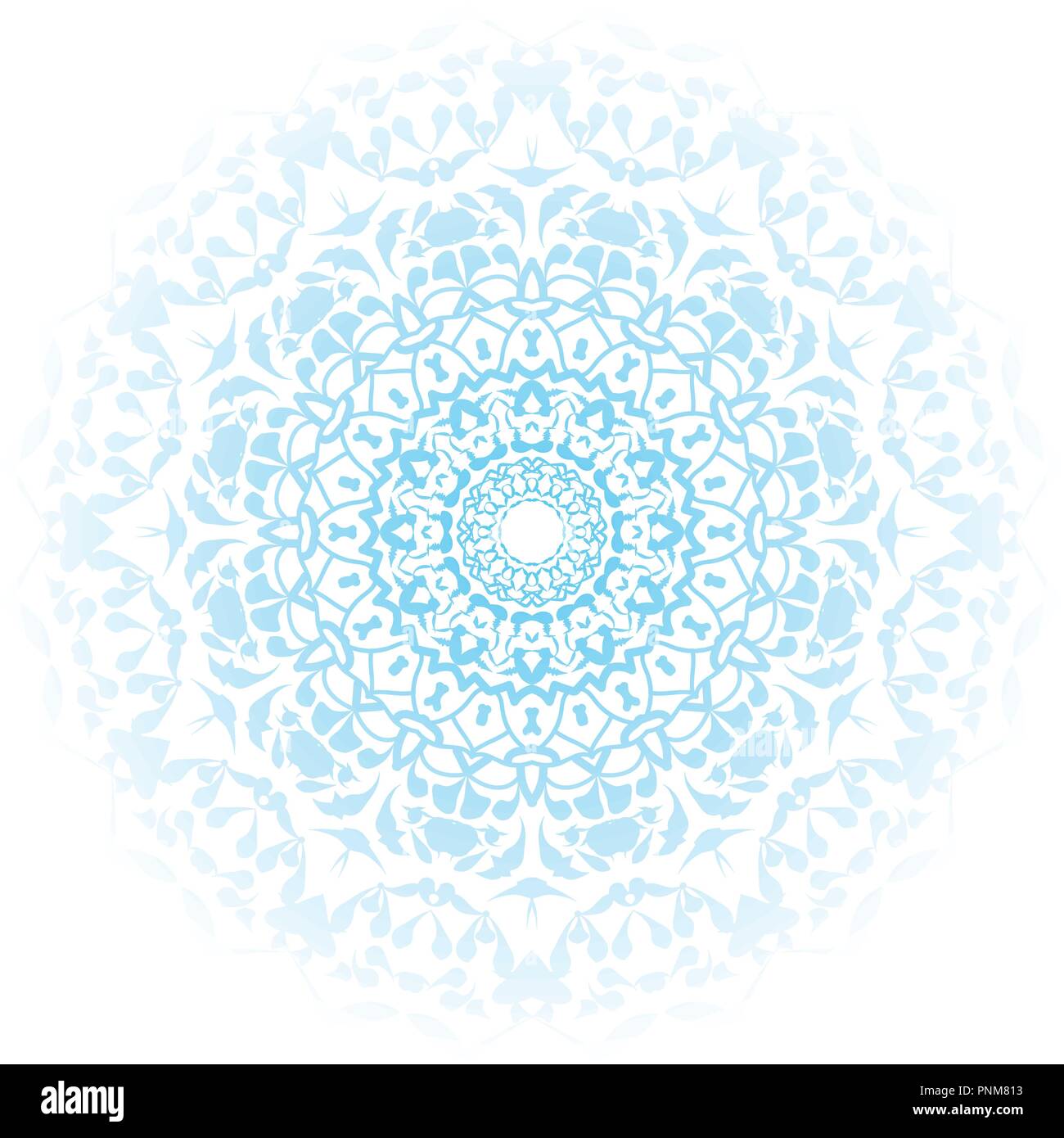 Floral round decorative symbol. Vintage decorative elements Stock