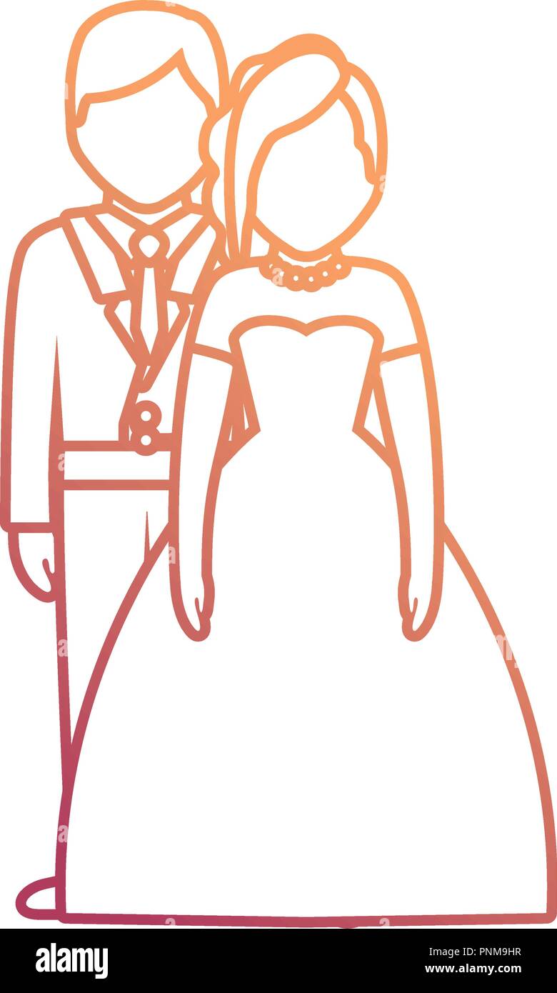 wedding couple icon over white background, vector illustration Stock ...