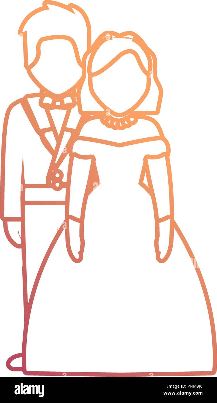 wedding couple icon over white background, vector illustration Stock ...