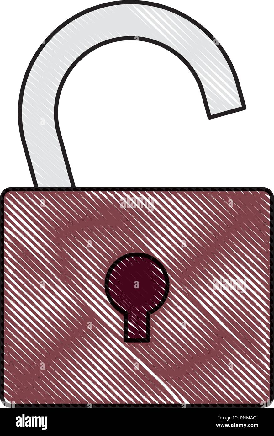 open padlock security protection icon vector illustration Stock Vector ...