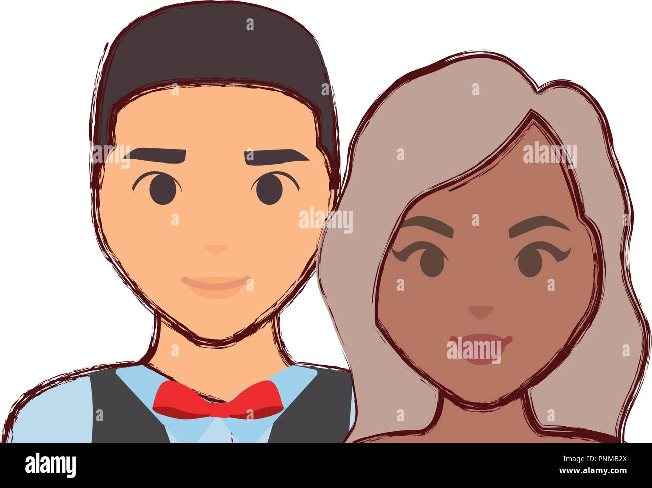 wedding couple icon over white background, vector illustration Stock ...