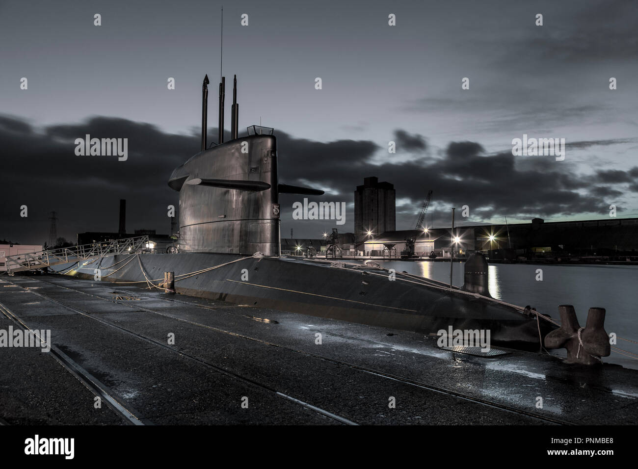 Cork, Ireland. 02nd February, 2018. Royal Netherlands Navy Submarine HNLMS Walrus at berth at Horgan's Quay for her four day courtesy visit to Cork. Stock Photo