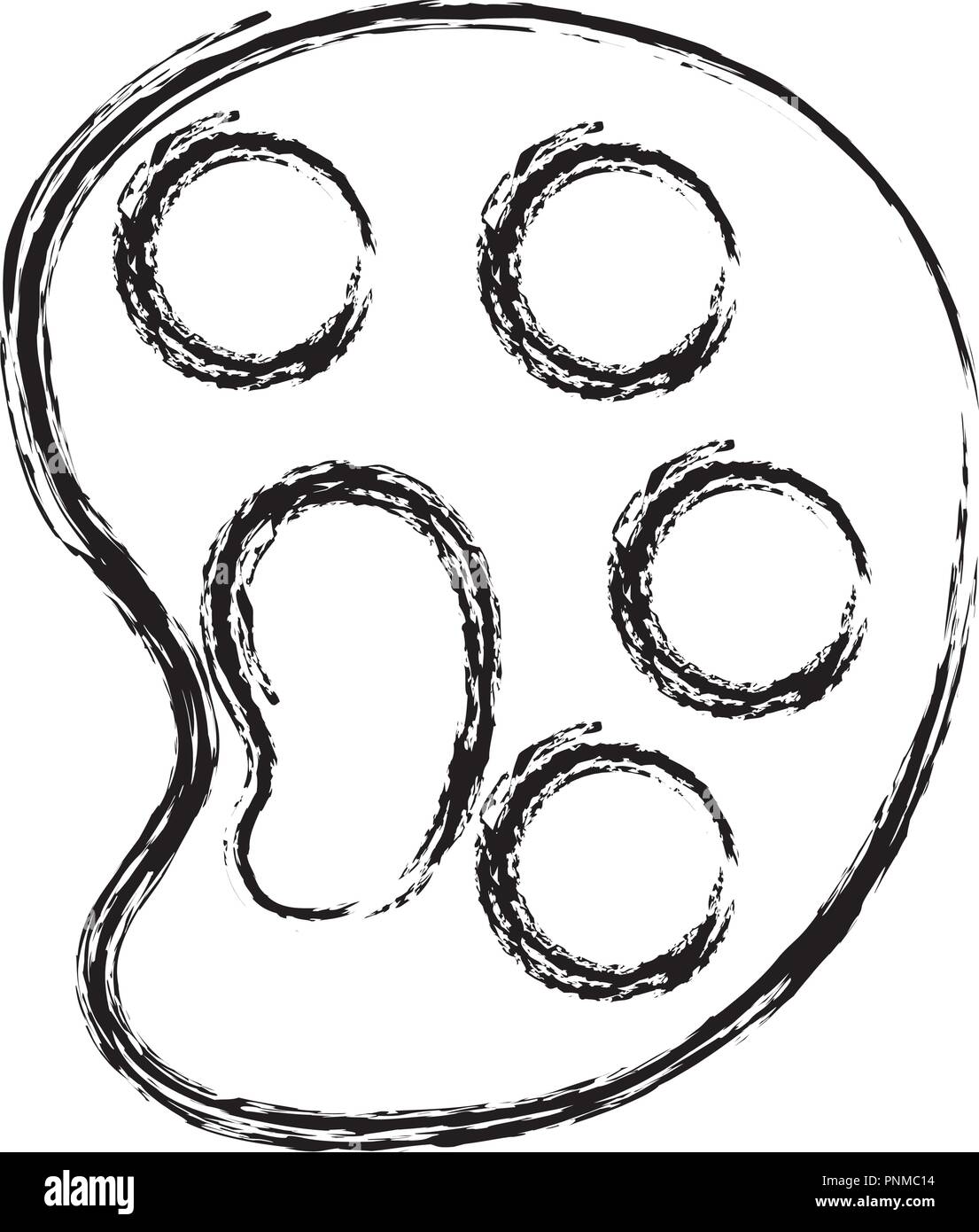 paint palette icon over white background, vector illustration Stock