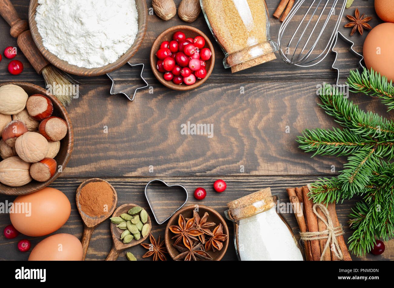 Christmas Baking Cake Background. Ingredients and Tools for Baking - Flour,  Eggs, Silicone Molds in the Shape of a Christmas Tree, Stock Image - Image  of menu, country: 132702403