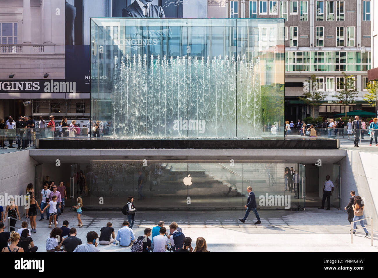 Milan, Italy September 21, 2018 Apple store in Piazza Liberty
