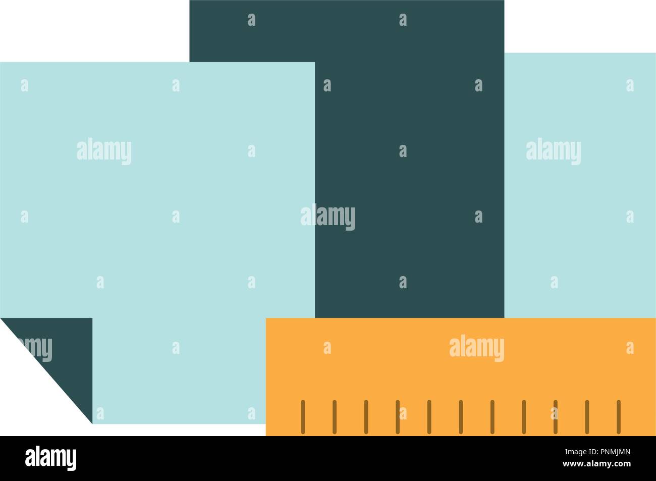 papers sheet empty ruler tools supplies Stock Vector Image & Art - Alamy