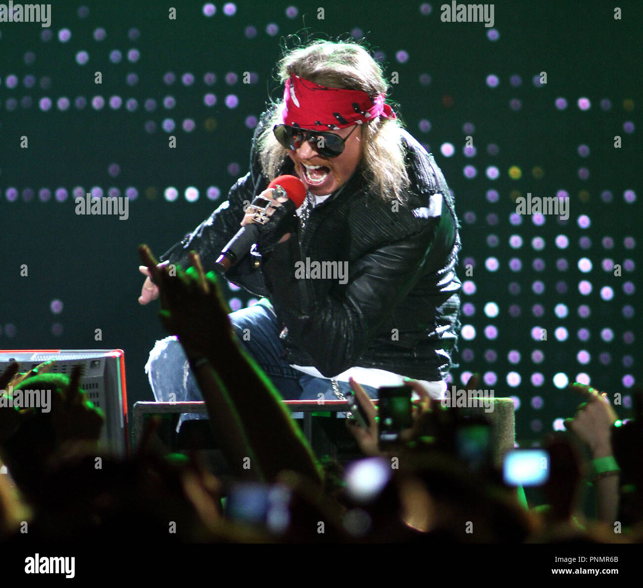 Axl Rose with Guns N' Roses performs in concert at the American Airlines  Arena in Miami on October 29, 2011 Stock Photo - Alamy