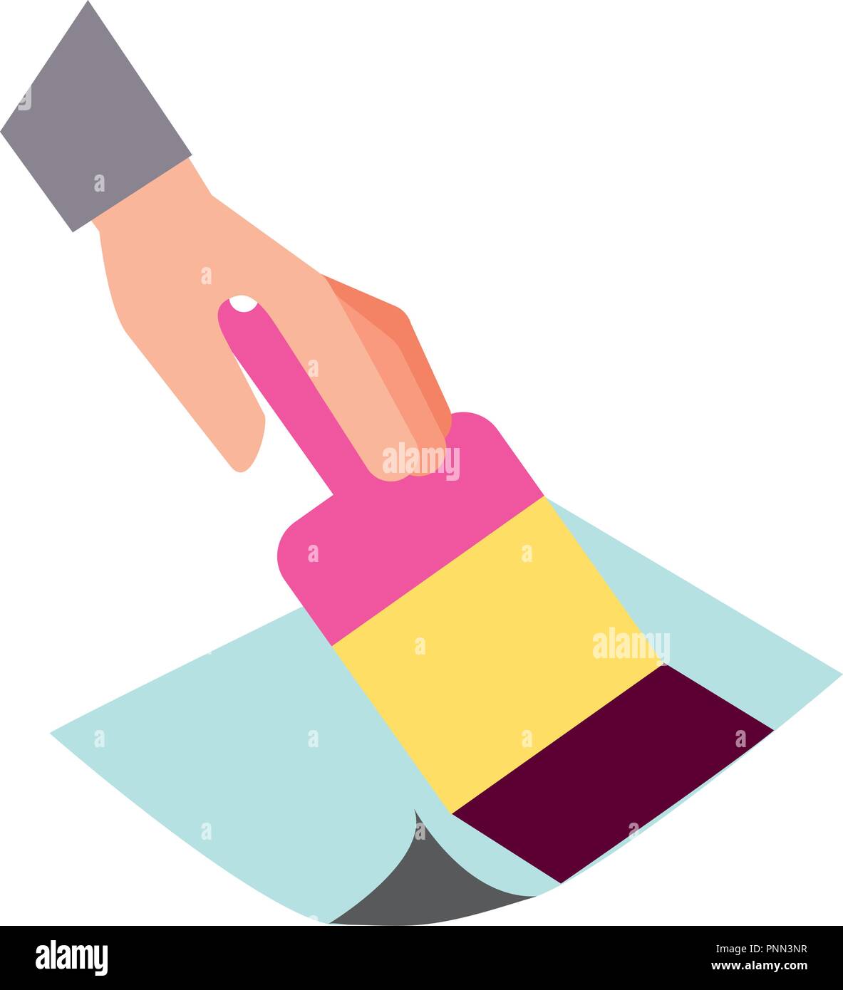 hand holding paint brush artistic tool Stock Vector Image & Art - Alamy