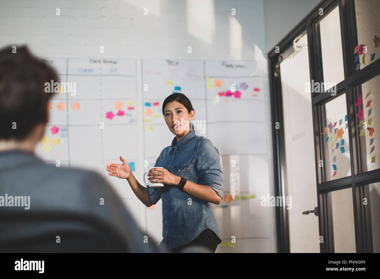 Female executive holding a planning meeting Stock Photo