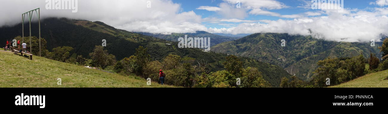 View from ruca pichincha over quito, ecuador Stock Photo