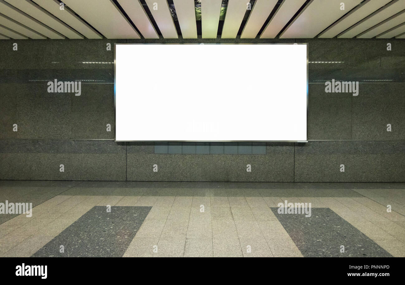 bill board on wall background Stock Photo - Alamy