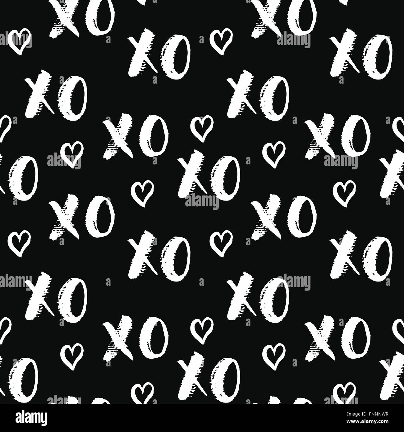 Xoxo brush lettering sign grunge calligraphic c Vector Image