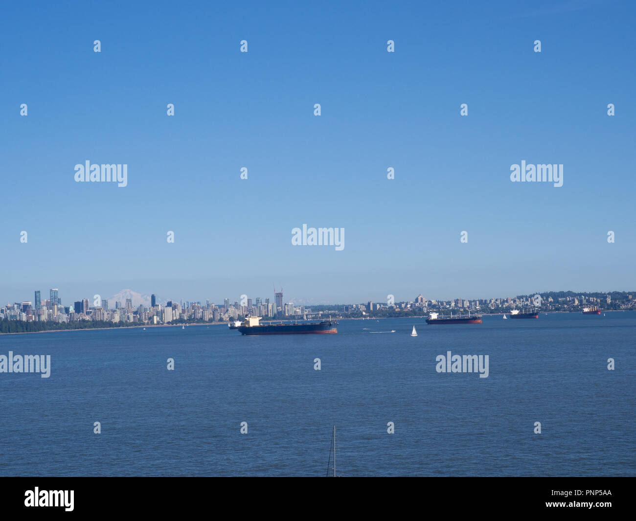Shipping On Vancouver Harbour Stock Photo Alamy